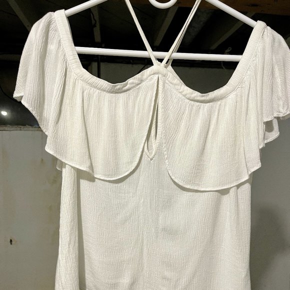 Express X-Small, white off-shoulder top - Picture 1 of 5
